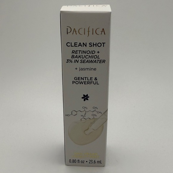 Pacifica Clean Shot with‎ Retinoid+Bakuchiol 3% in Seawater + Jasmine New in Box - Picture 1 of 7